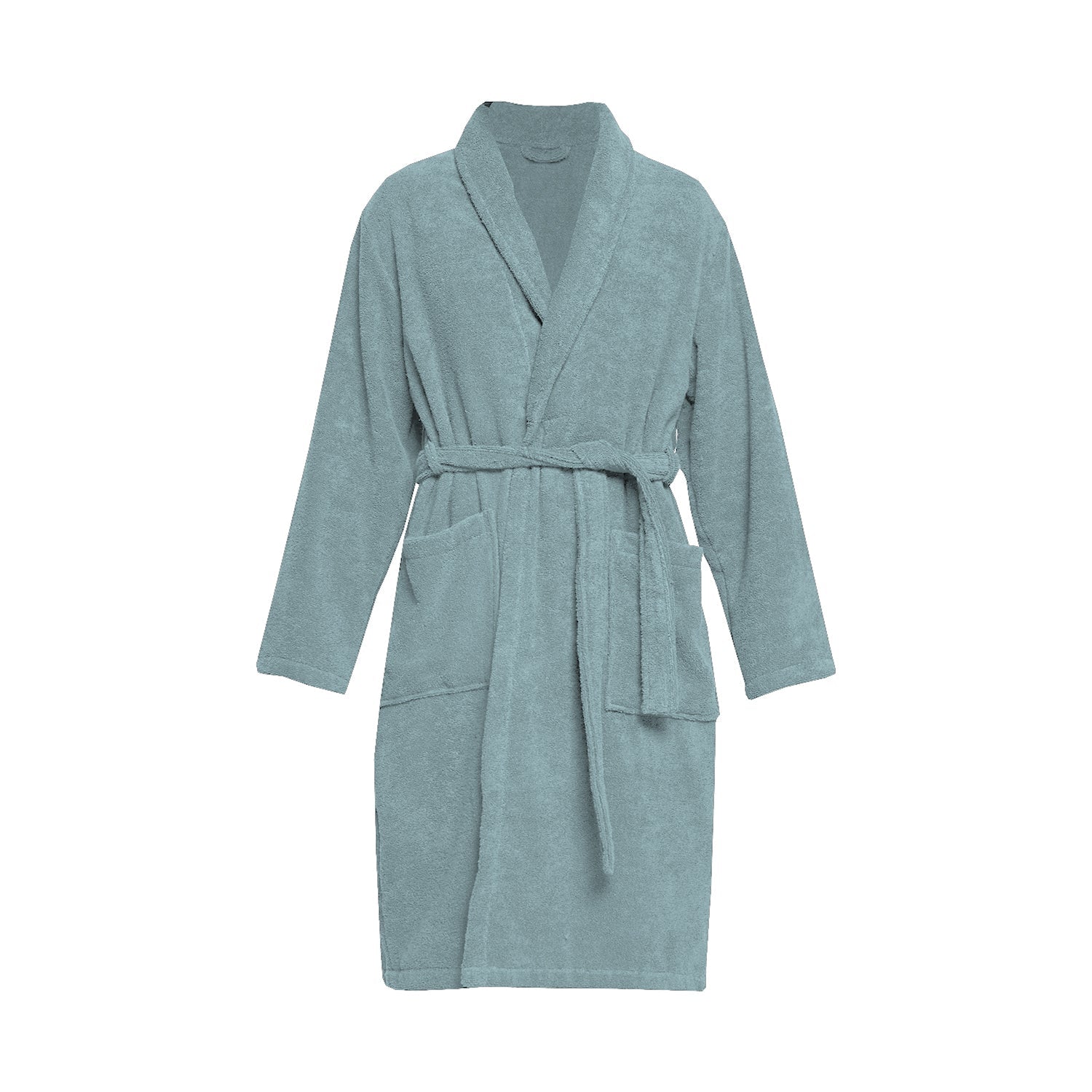 Halat de Baie, Bumbac 100%, Unisex, Tesatura Fina, Albastru Deschis, ST6663