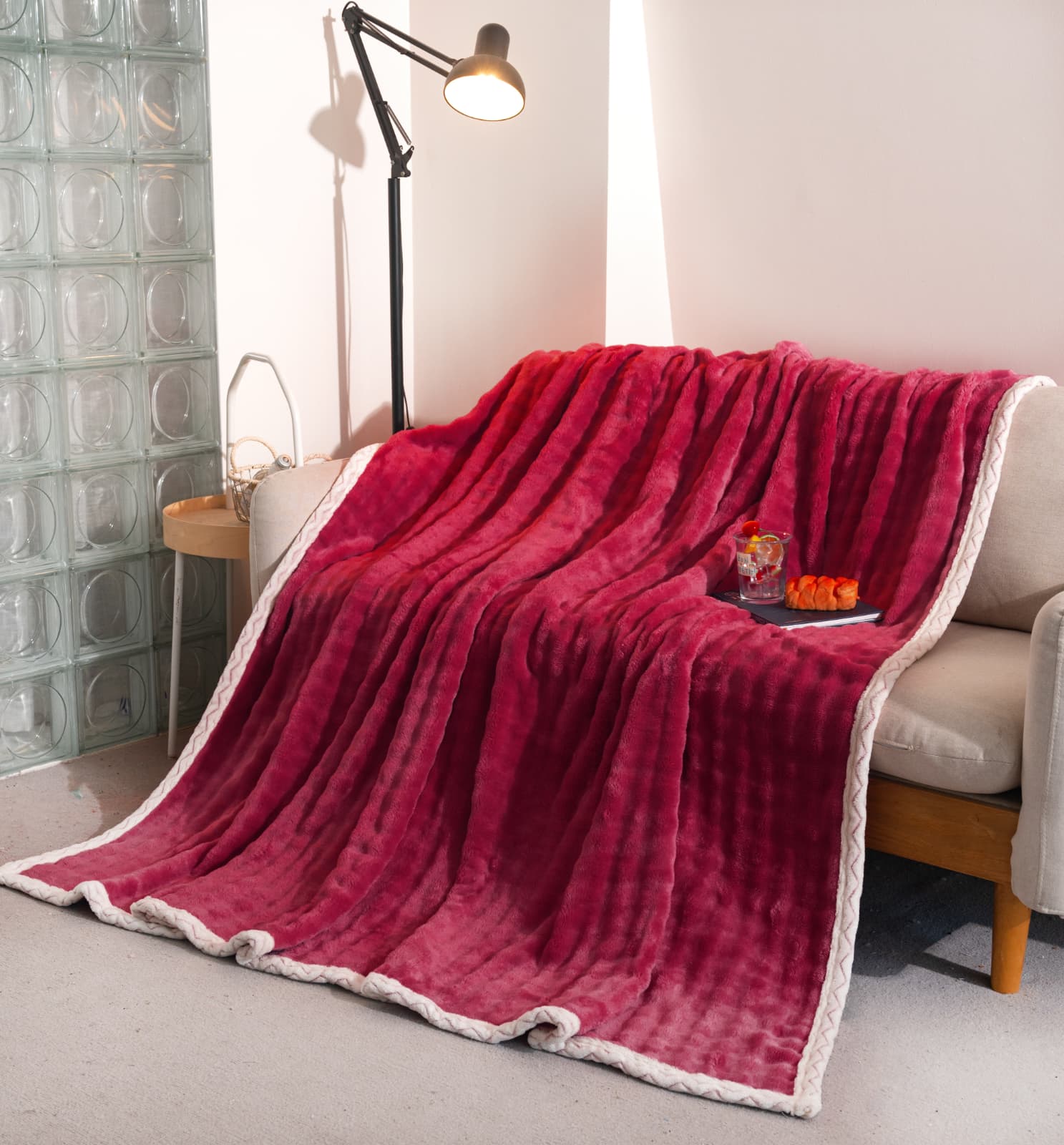 Patura cocolino Premium, 200x230 cm, Rosu, PT1108