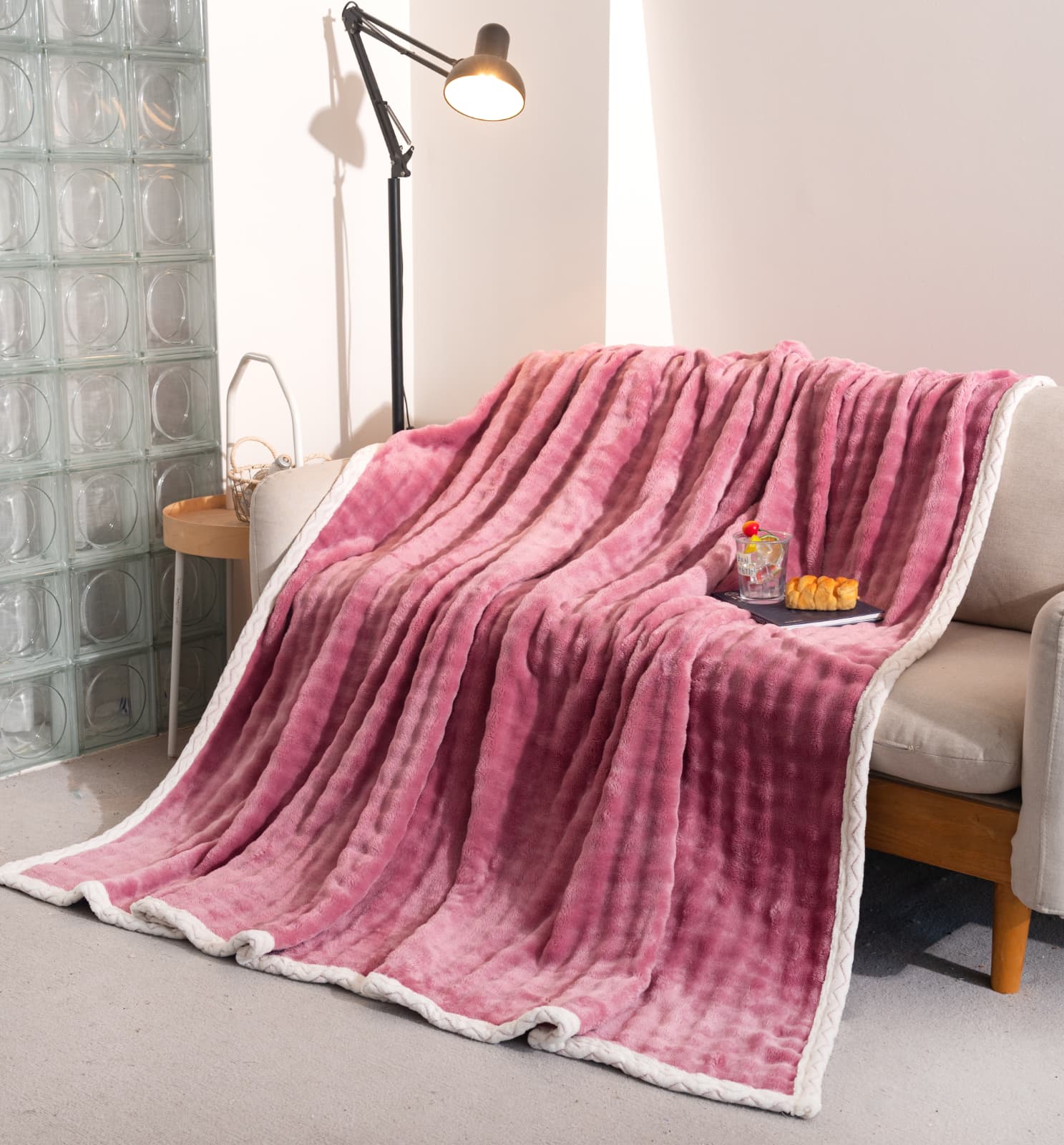 Patura cocolino Premium, 200x230 cm, Roz, PT1115