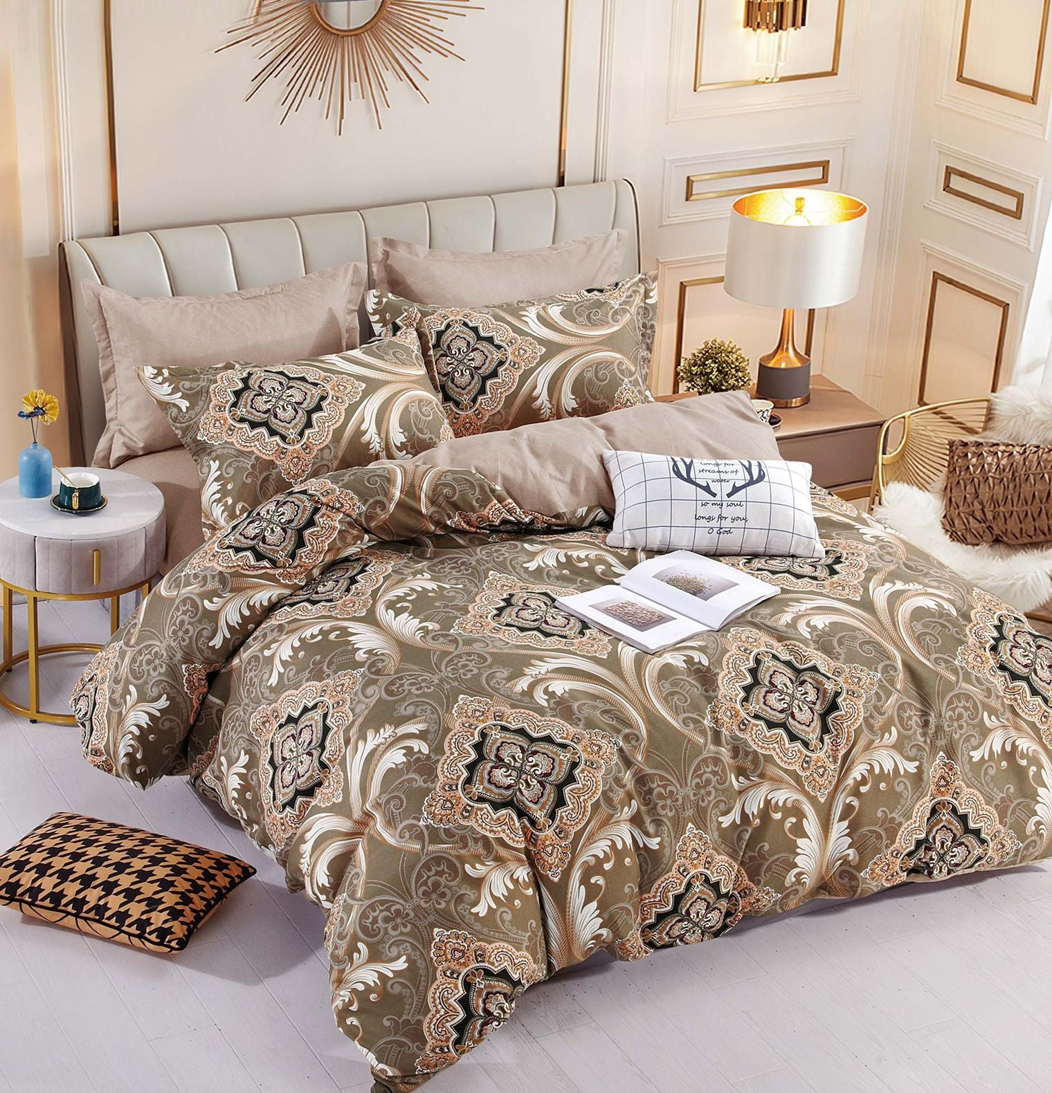 Lenjerie-de-pat-Cearsaf-cu-elastic-Finet-Design-Elegant-Verde-maro.jpg