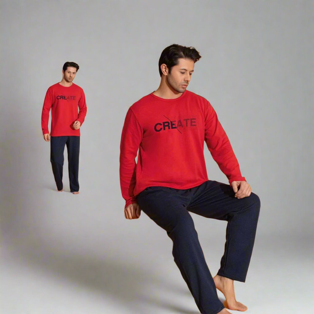 Pijama vatuita barbati – Material gros si moale pentru extra confort | COD 8544-PJ