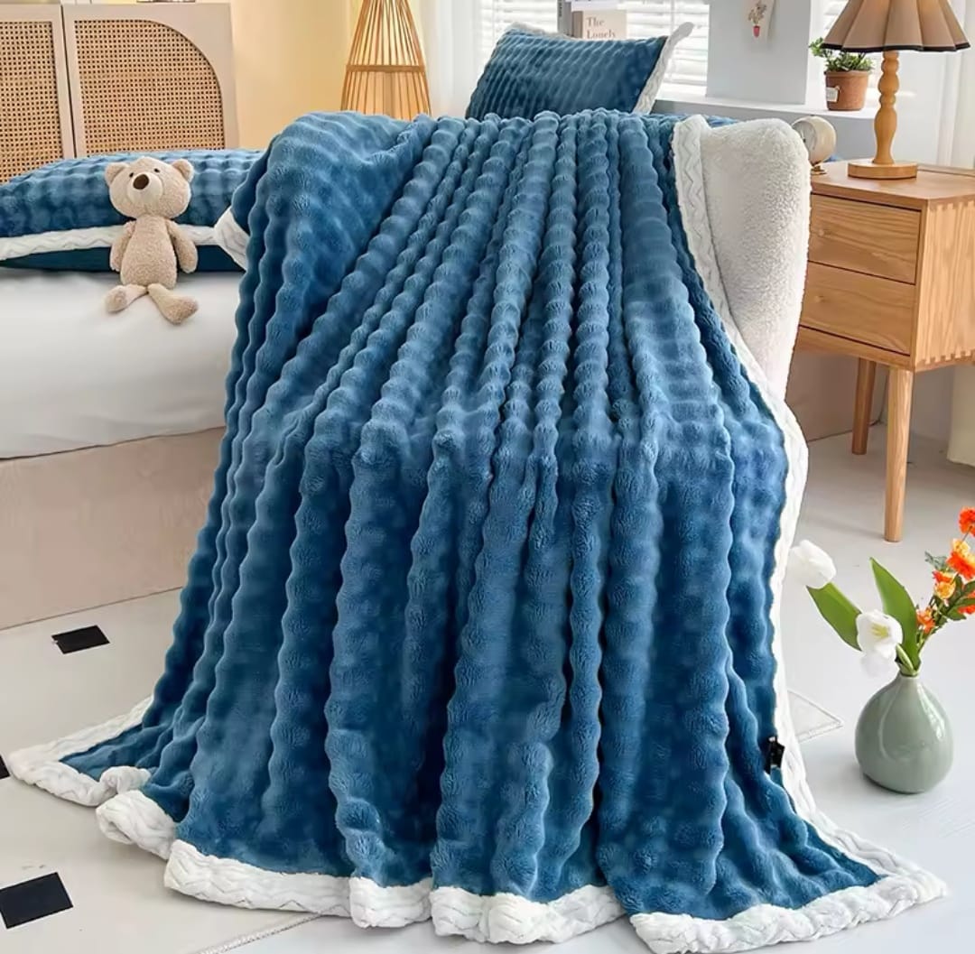 Patura cocolino Premium, 200x230 cm, Albastru, PT24052