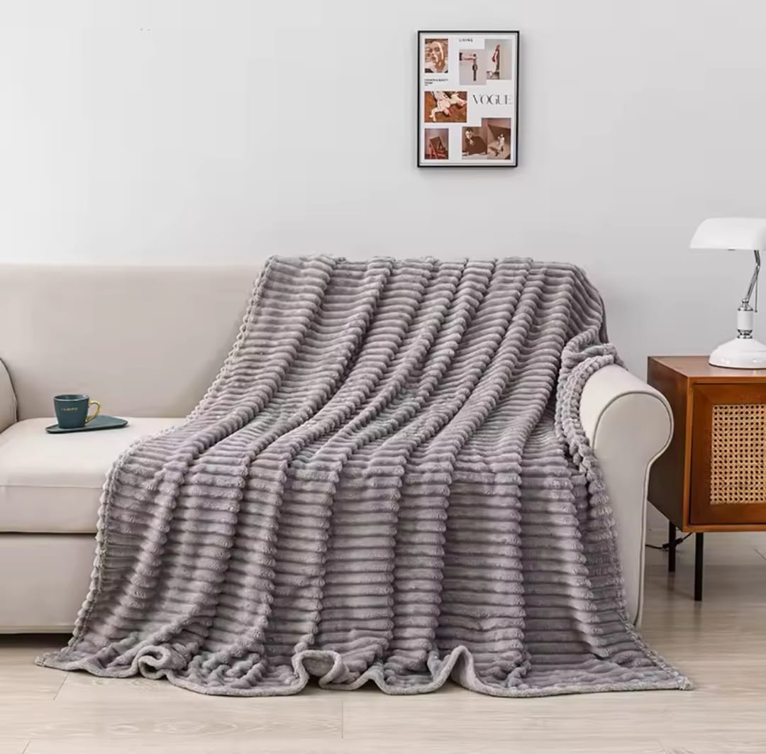 Patura cocolino Premium, 200x230 cm, Simpla, Gri Deschis, PT24058