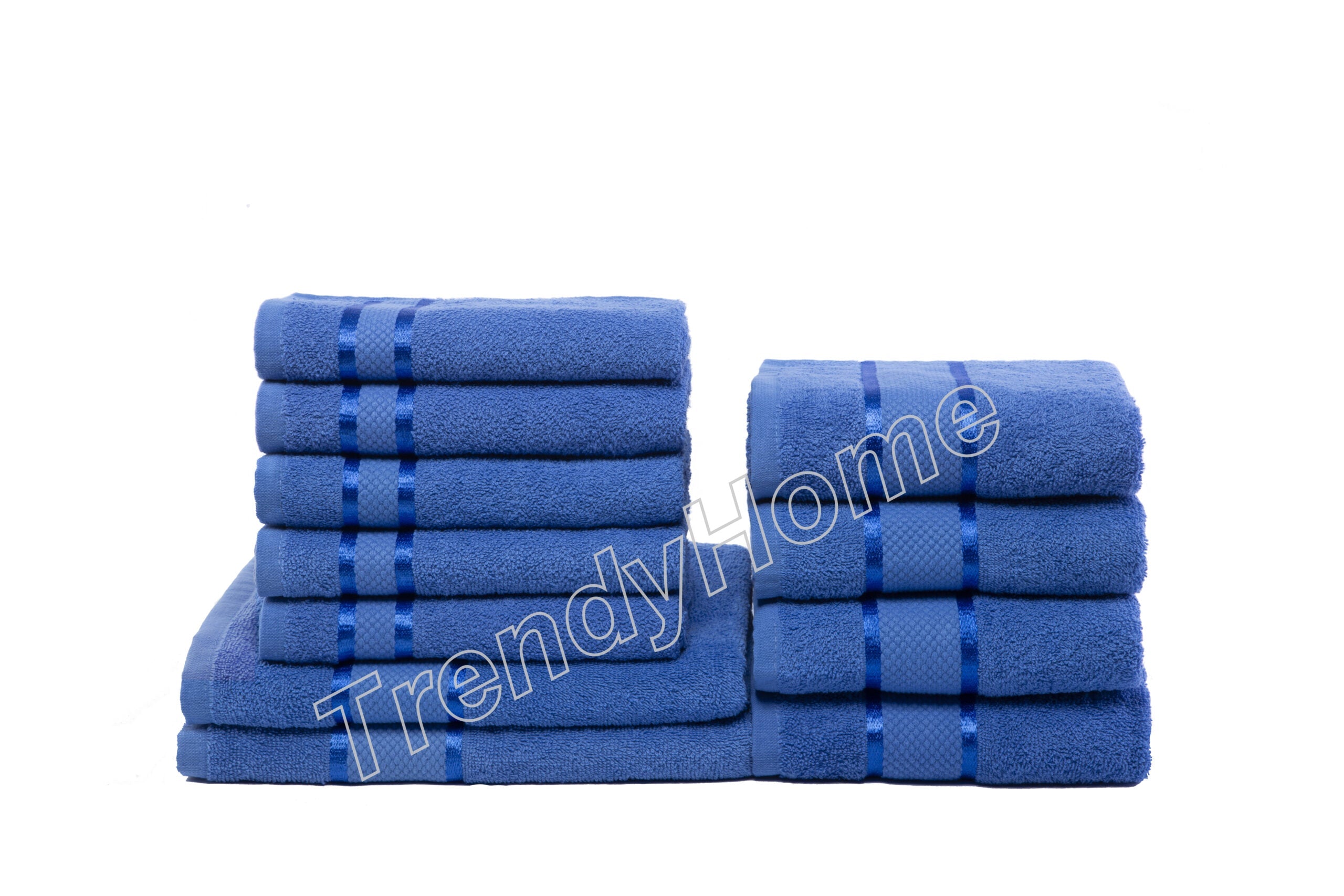Set 11 Prosoape Maini/Fata/Corp, Bumbac 100%, Albastru Deschis, 400g/m², ST12209