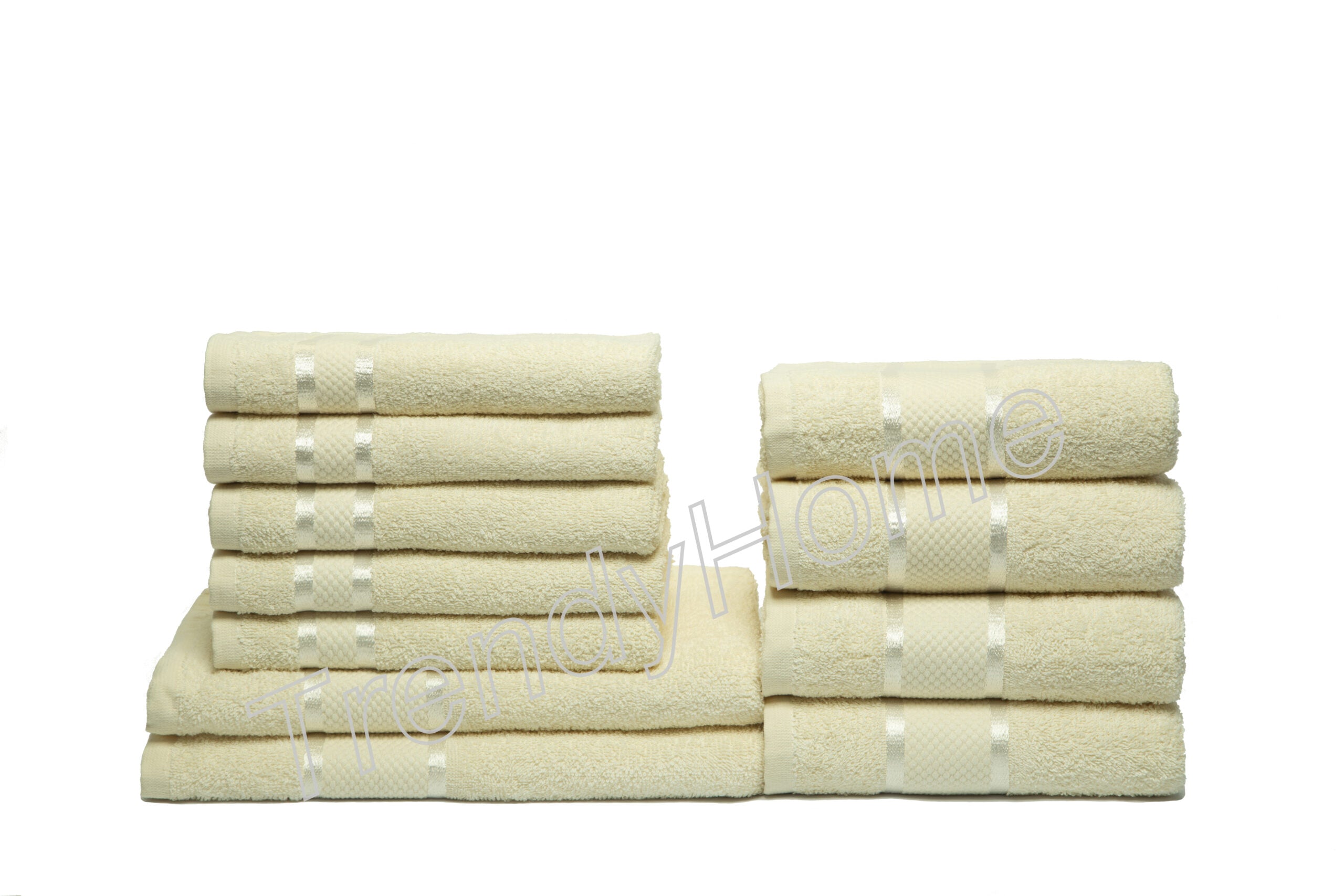 Set 11 Prosoape Maini/Fata/Corp, Bumbac 100%, Bej Deschis, 400g/m², ST12205