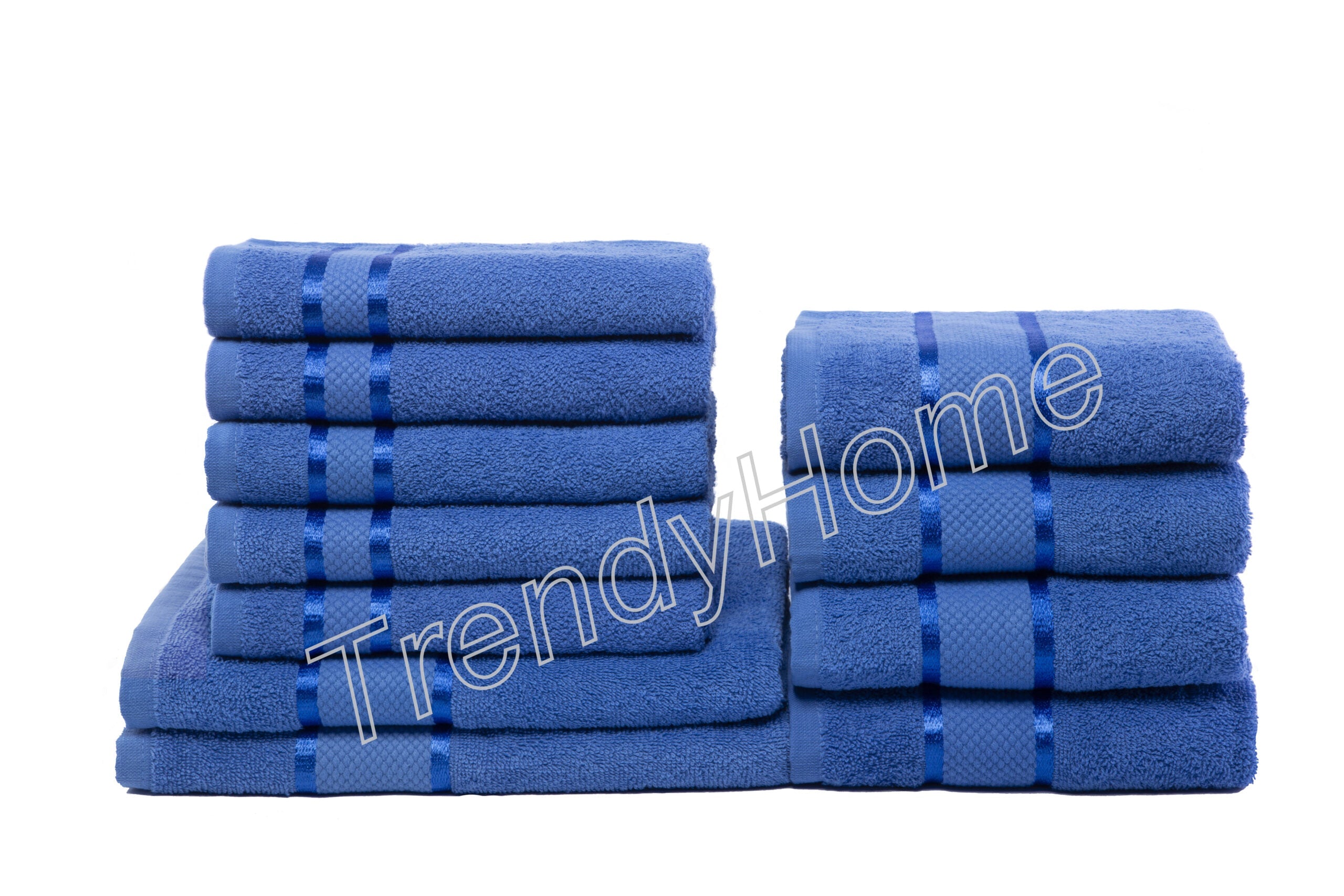 Set 11 Prosoape Maini/Fata/Corp, Bumbac 100%, Albastru Royal, 400g/m², ST12211
