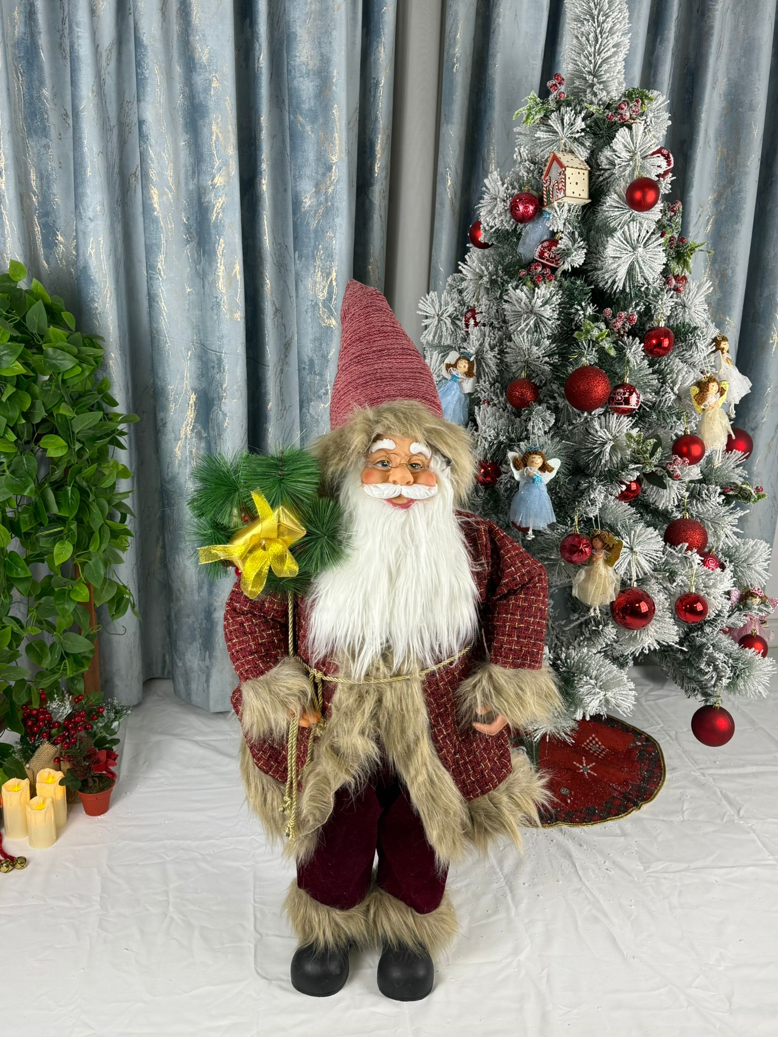 Mos Craciun Traditional Rosu 90cm