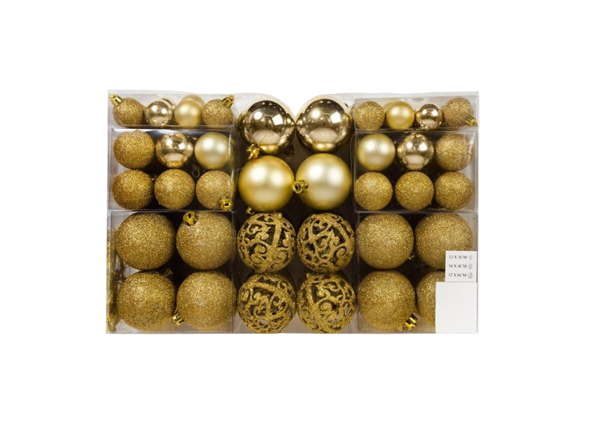 Globuri de craciun Aurii 100buc