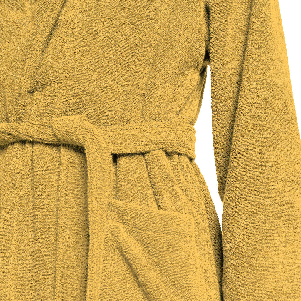 Halat de Baie, Bumbac 100%, Unisex, Tesatura Fina, Galben, ST6662