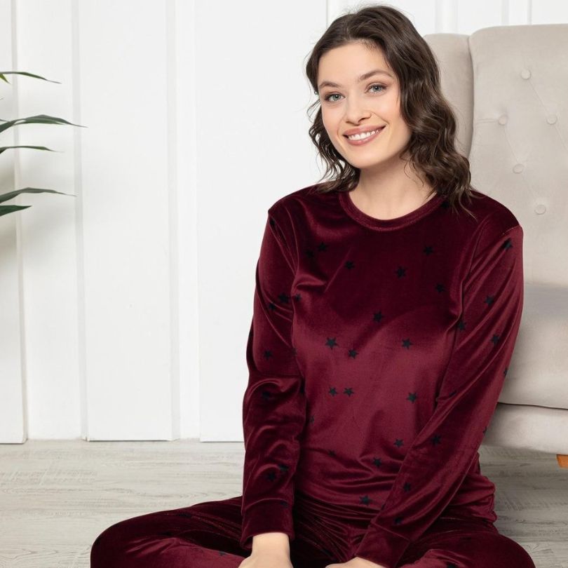 Pijama Dama Catifea|0046-PM