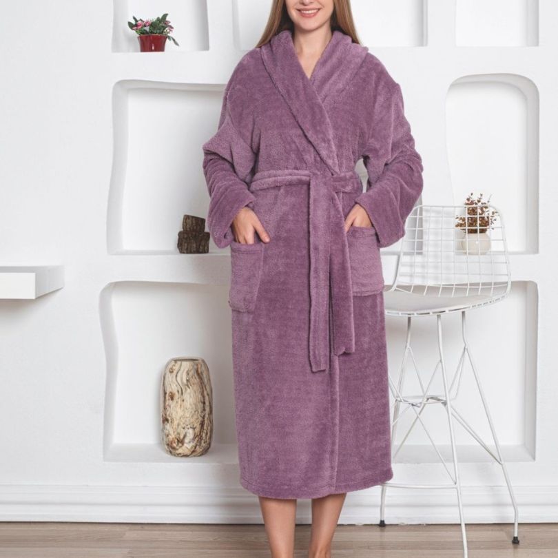 Halat de dama cocolino – 100% cocolino, moale si calduros | COD 8551-PM