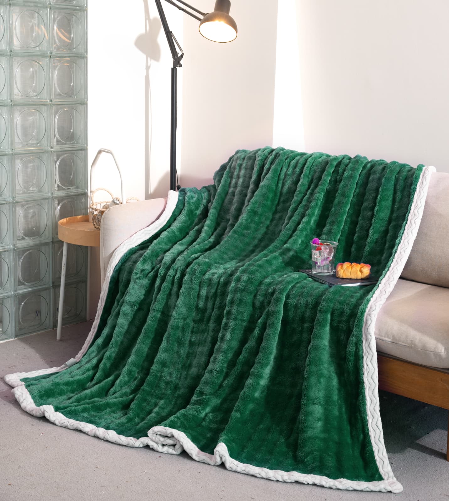 Patura cocolino Premium, 200x230 cm, Verde Smarald, PT1113