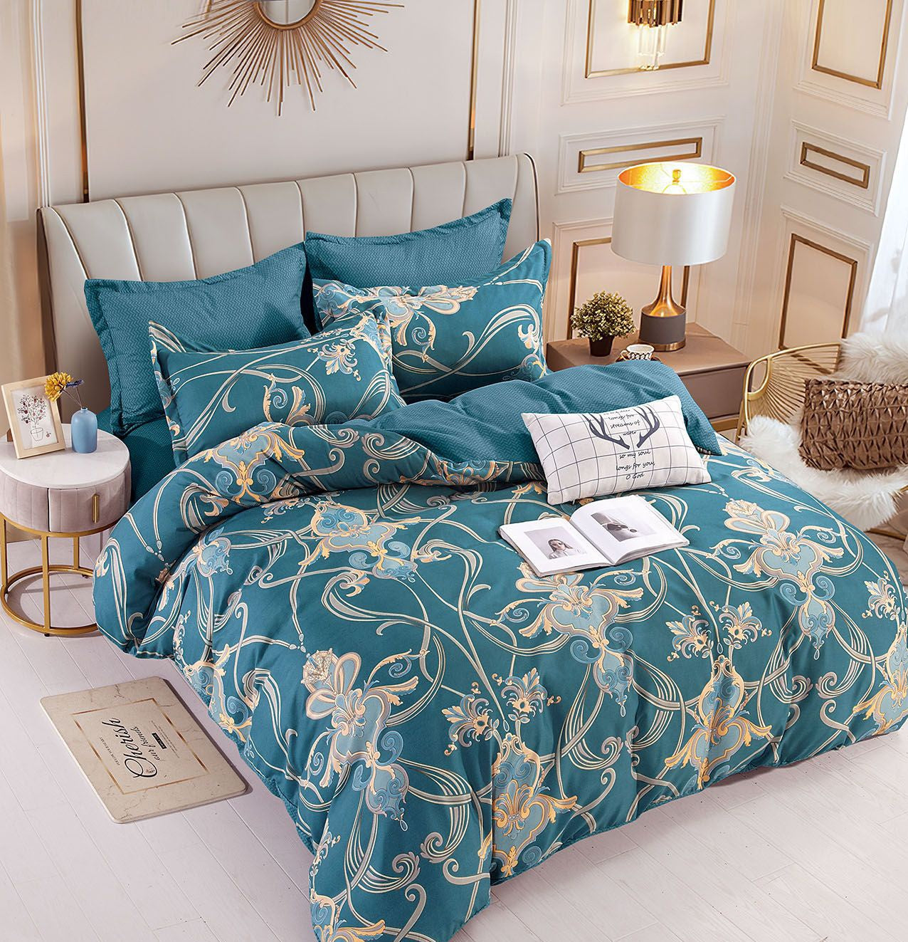 Lenjerie-de-pat-Cearsaf-cu-elastic-Finet-Elegant-Turcoaz.jpg