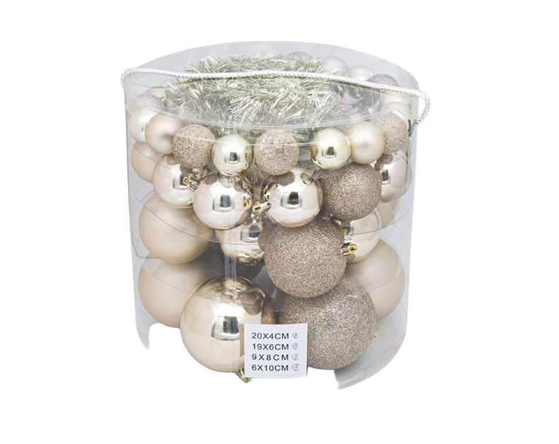 Set Globuri de Craciun Bej 50