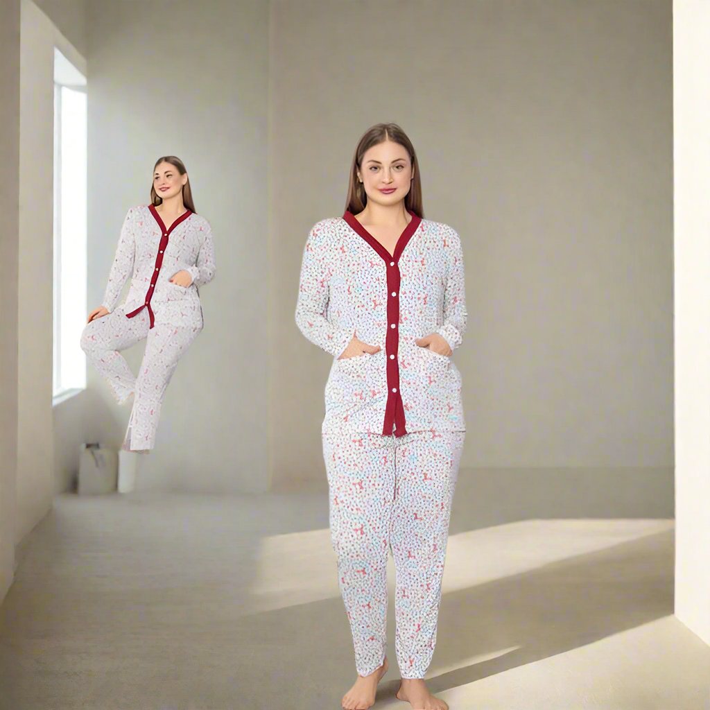 Pijama de Dama cu Nasturi | 0020 - PJ