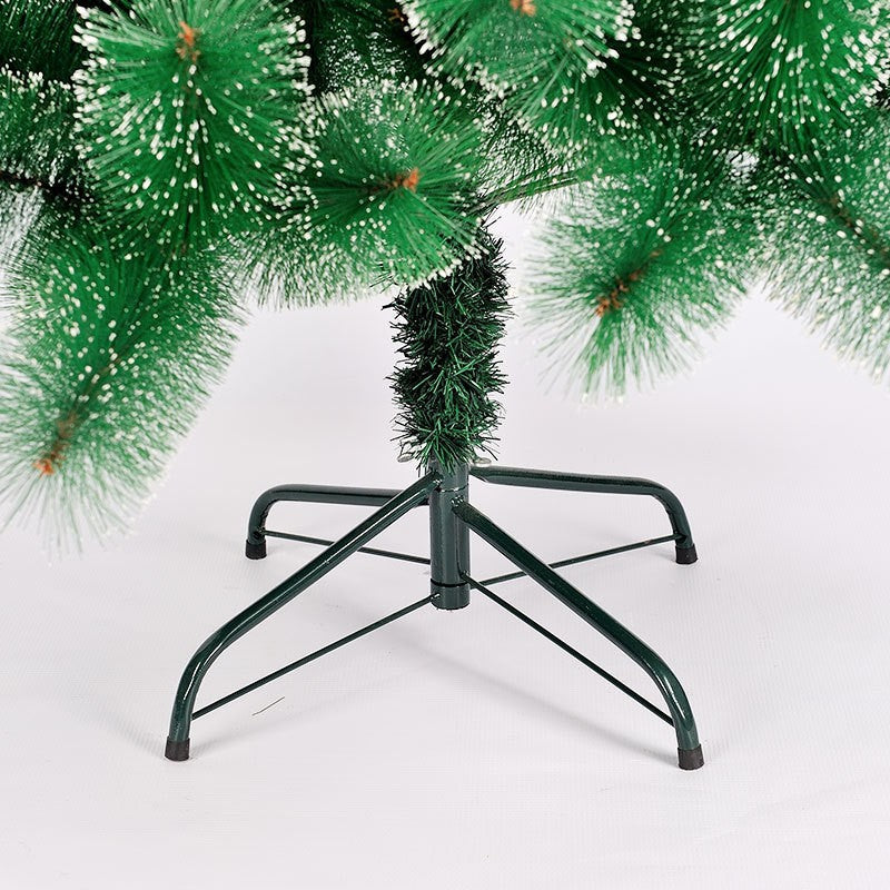 Brad artificial de Craciun tip pin nins, pentru interior/exterior, inaltime 150 cm, Flippy, verde, suport metalic inclus