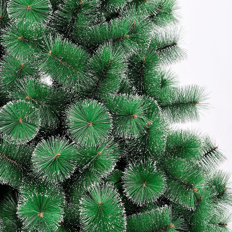 Brad artificial de Craciun tip pin nins, pentru interior/exterior, inaltime 150 cm, Flippy, verde, suport metalic inclus